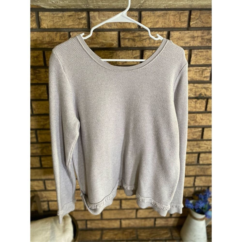 Olivia‎ Warren Fringe Sweater With Tie Back